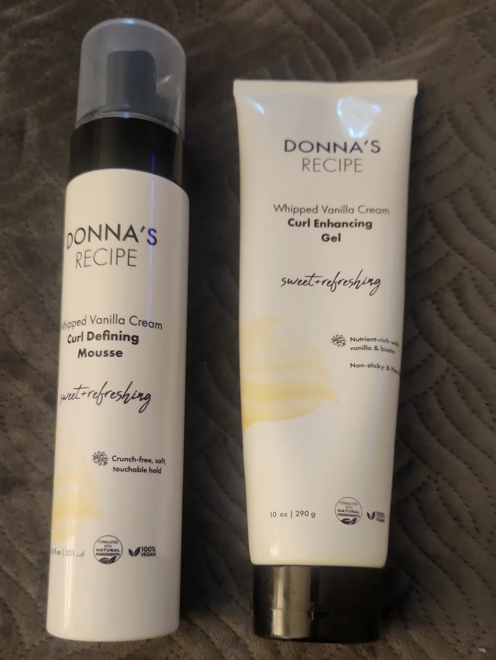 Donna's Recipe - Whipped Vanilla Cream Curl Defining Mousse & Curl Enhancing Gel